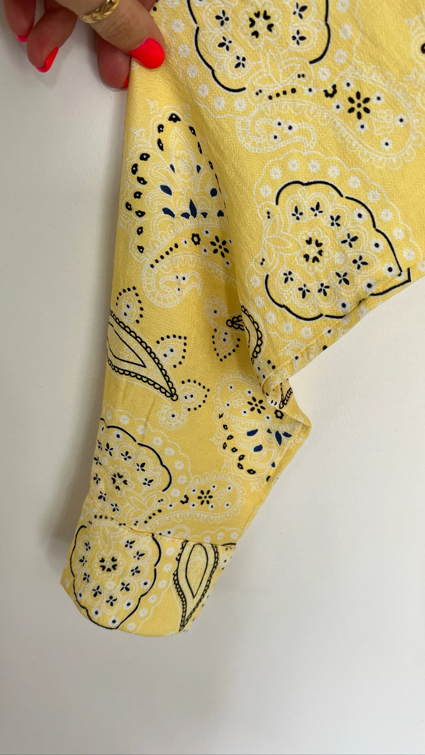 Chemise jaune motif bandana – photo 3